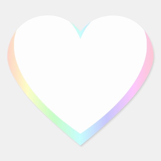 Personalisiertes Rainbow Heart Foto Herz-Aufkleber (Vorderseite)