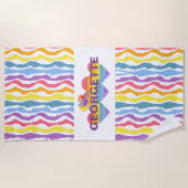 Personalisiertes Rainbow Hefe Beach Handtuch (Vorderseite)