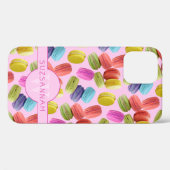 Personalisiertes Rainbow Macaron Cookies Muster Case-Mate iPhone Hülle (Rückseite (Horizontal))