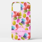 Personalisiertes Rainbow Macaron Cookies Muster Case-Mate iPhone Hülle (Rückseite)