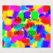 Personalisiertes Rainbow-Party Bierflaschenetikett (Einzelnes Label)