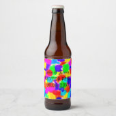 Personalisiertes Rainbow-Party Bierflaschenetikett (Vorderseite)