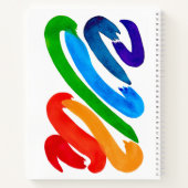 Personalisiertes Rainbow Pattern Sketchbook Notizblock (Rückseite)