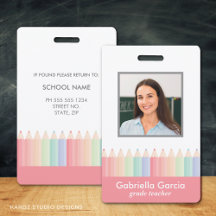 Personalisiertes Rainbow School Lehrer-ID-Abzeiche