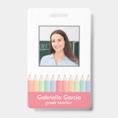 Personalisiertes Rainbow School Lehrer-ID-Abzeiche Ausweis (Vorderseite)