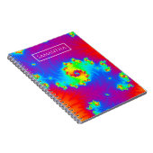 Personalisiertes Rainbow Spiral Fraktal Notizblock (Rechte Seite)