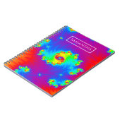 Personalisiertes Rainbow Spiral Fraktal Notizblock (Linke Seite)