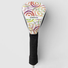 Personalisiertes Rainbow Spirales Muster Golf Headcover
