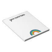 Personalisiertes Rainbow Stationer Notepad Notizblock (angewinkelt)