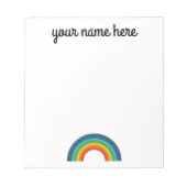 Personalisiertes Rainbow Stationer Notepad Notizblock (Vorderseite)