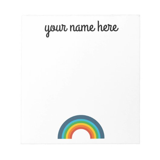 Personalisiertes Rainbow Stationer Notepad Notizblock (Vorderseite)