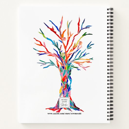 Personalisiertes Rainbow Tree Dankesblatt Notizblock (Rückseite)