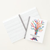 Personalisiertes Rainbow Tree Dankesblatt Notizblock (Innenseite)