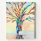 Personalisiertes Rainbow Tree Dankesblatt Notizblock (Rückseite)