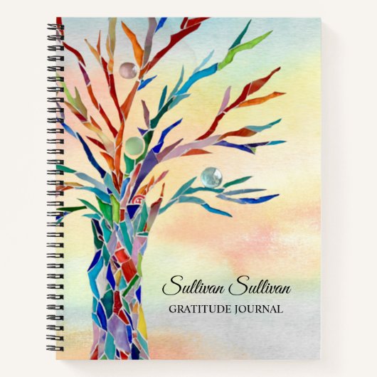 Personalisiertes Rainbow Tree Dankesblatt Notizblock (Vorderseite)