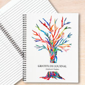 Personalisiertes Rainbow Tree Dankesblatt Notizblock