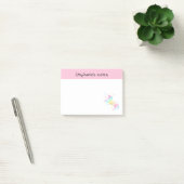 Personalisiertes Rainbow Unicorn Post-it Klebezettel (Büro)