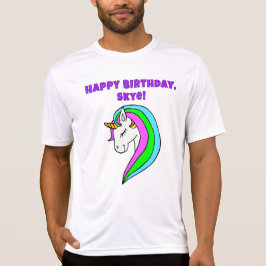 Personalisiertes Rainbow Unicorn T-Shirt