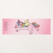 Personalisiertes Rainbow Unicorn Yogamatte (Vorderseite (Horizontal))