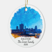 Personalisiertes Raleigh-Ornament, North Carolina Keramik Ornament (Links)