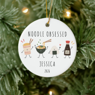 Personalisiertes Ramen-Schmuckstück für Nudel-Fana Keramik Ornament