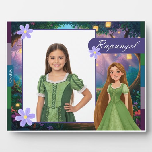 Personalisiertes Rapunzel-Tischfoto Fotoplatte (Vorderseite)