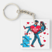 Personalisiertes Rätsel der Liebe - Mein Vermisste Schlüsselanhänger (Vorderseite)