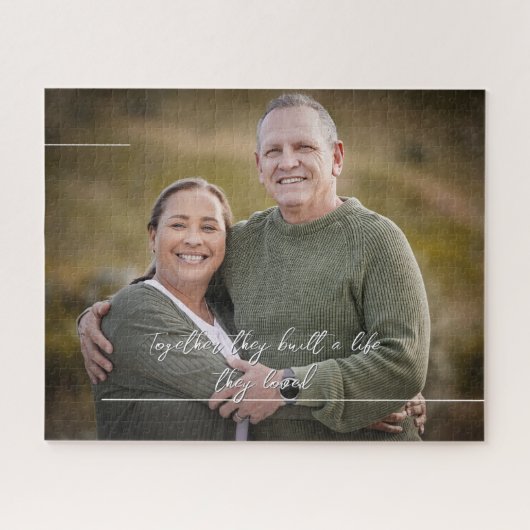 Personalisiertes Rätsel mit Ihren Text- und Akzent Puzzle (Horizontal)