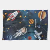 Personalisiertes Raumfahrtschiff Geschirrtuch (Horizontal)