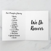 Personalisiertes Raven Erholung Meilenstein-Gesche Karte (Innenseite)