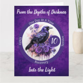 Personalisiertes Raven Erholung Meilenstein-Gesche Karte (Vorderseite)