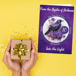 Personalisiertes Raven Erholung Meilenstein-Gesche Karte