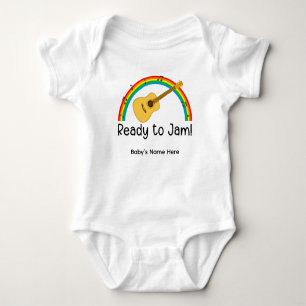 Personalisiertes 'Ready to Jam' Gitarre Baby-Body Baby Strampler