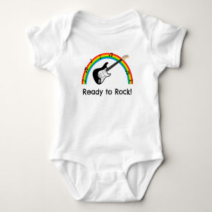 Personalisiertes 'Ready to Rock' Gitarre Baby-Body Baby Strampler