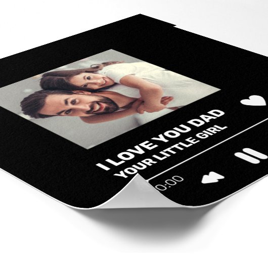 Personalisiertes Record Display-Geschenk Poster (Ecke)