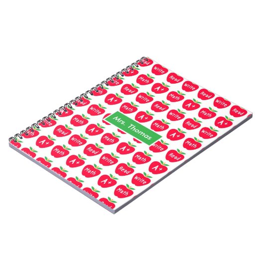 Personalisiertes Red Apple Notebook Notizblock (Linke Seite)