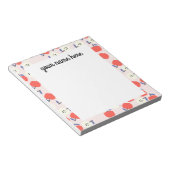 Personalisiertes Red Apple Notepad Notizblock (angewinkelt)