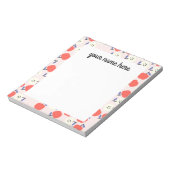 Personalisiertes Red Apple Notepad Notizblock (Rotiert)