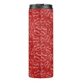 Personalisiertes Red Baseball-Muster mit Baseball Thermosbecher (Rückseite)