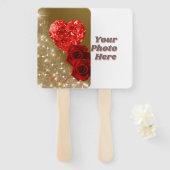 Personalisiertes Red Diamond Rose Set der Fans Fächer (Vorne und Hinten)