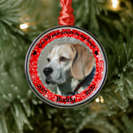 Personalisiertes Red Dog Memorial Ornament Aus Metall