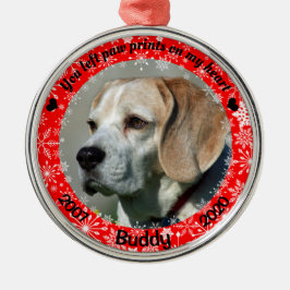 Personalisiertes Red Dog Memorial Ornament Aus Metall