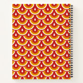 Personalisiertes Red Fishscale Muster Notebook Notizblock (Rückseite)