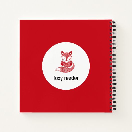 Personalisiertes Red Fox Reading Journal Notizblock (Rückseite)