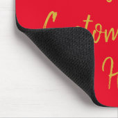 Personalisiertes Red & Gold New Coworker Geburtsta Mousepad (Ecke)