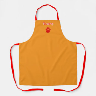 Personalisiertes Red Paws Logo Orange Schürze
