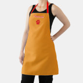 Personalisiertes Red Paws Logo Orange Schürze (InSitu)