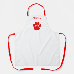 Personalisiertes Red Paws Logo Schürze