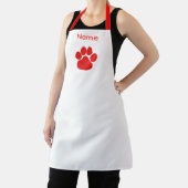 Personalisiertes Red Paws Logo Schürze (InSitu)