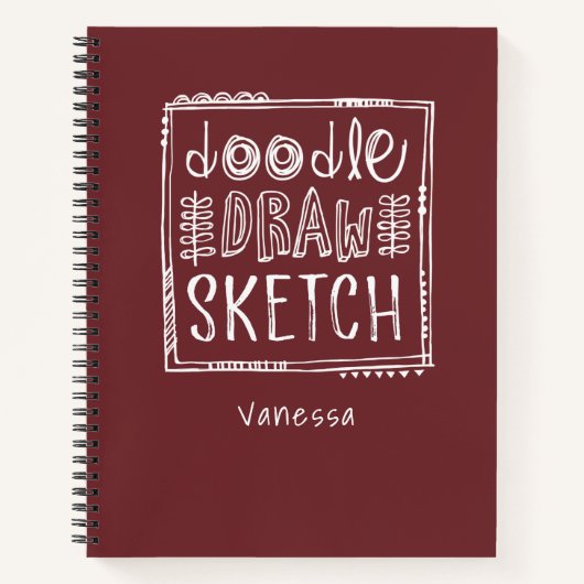 Personalisiertes Red Sketchbook Notizblock (Vorderseite)